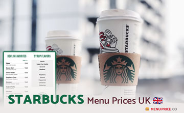 Starbucks UK Menu Price