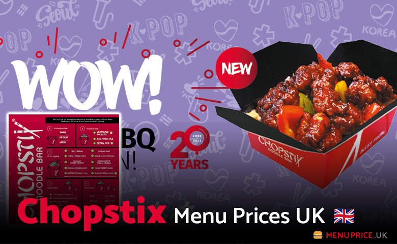 Chopstix Menu Prices UK 2025