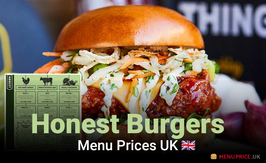 Honest Burgers Menu Prices UK 2025