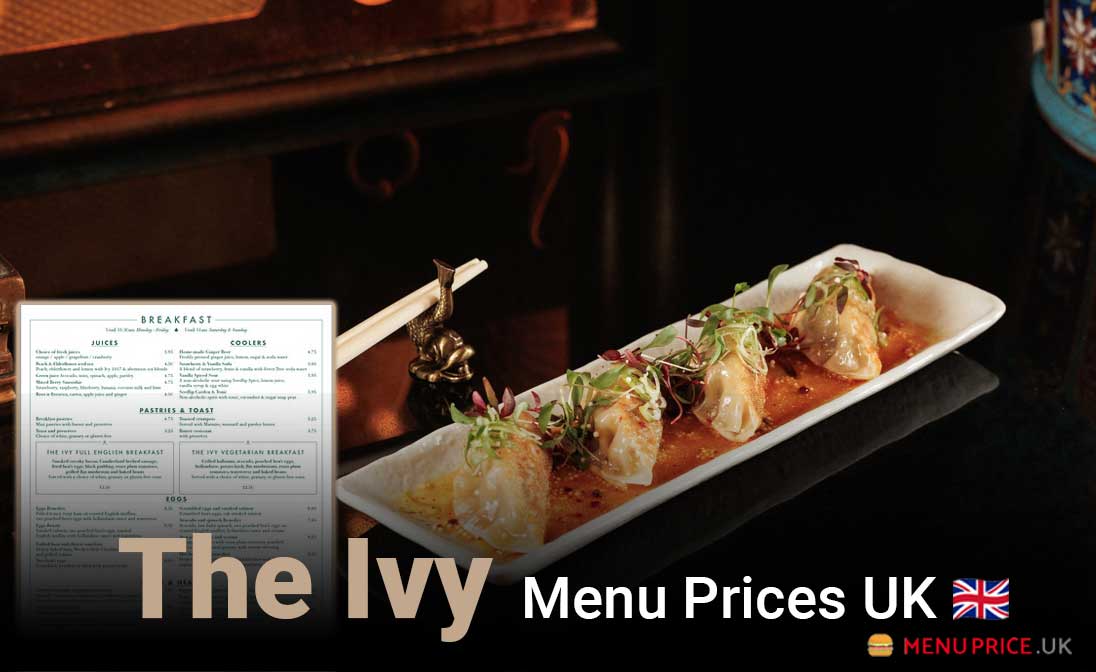 The Ivy Menu Prices UK 2025